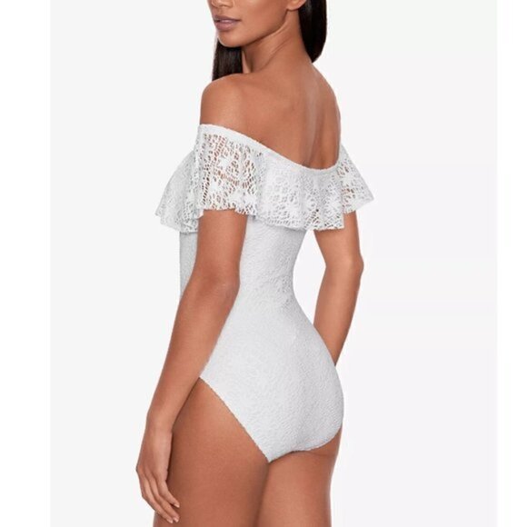 LAUREN Ralph Lauren Crochet One-Piece Swimsuit - Picture 3 of 8
